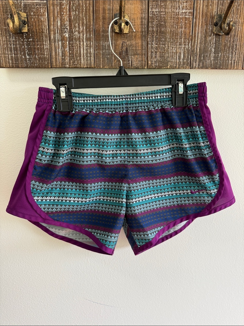 Girls  Purple Patterned Active Shorts